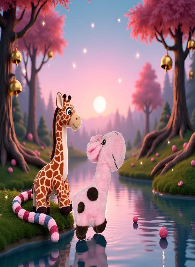 WLngtv Pink Pet Dog Cats Puppy Cute Deer Shape Doll Interactive Squeaky Chew Bite - Image 2